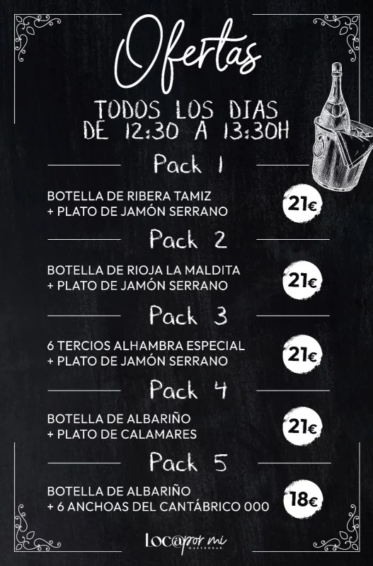 ofertas - LOC@ POR MI Disfuta de tus momentos de locura en nuestro Gastrobar en Recogidas, Granada. ofertas - LOC@ POR MI Disfuta de tus momentos de locura en nuestro Gastrobar en Recogidas, Granada.