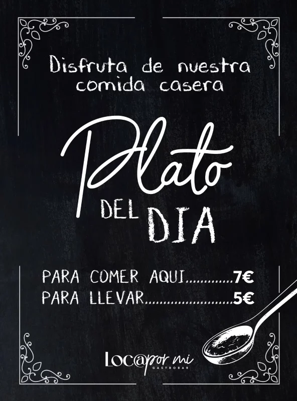 plato del dia - LOC@ POR MI Disfuta de tus momentos de locura en nuestro Gastrobar en Recogidas, Granada. plato del dia - LOC@ POR MI Disfuta de tus momentos de locura en nuestro Gastrobar en Recogidas, Granada.